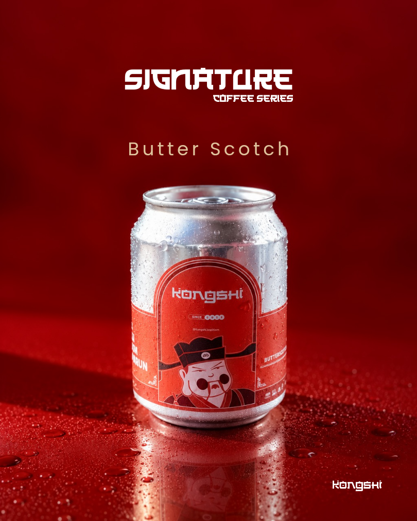 Signature coffe series Kopi susu butterscotch