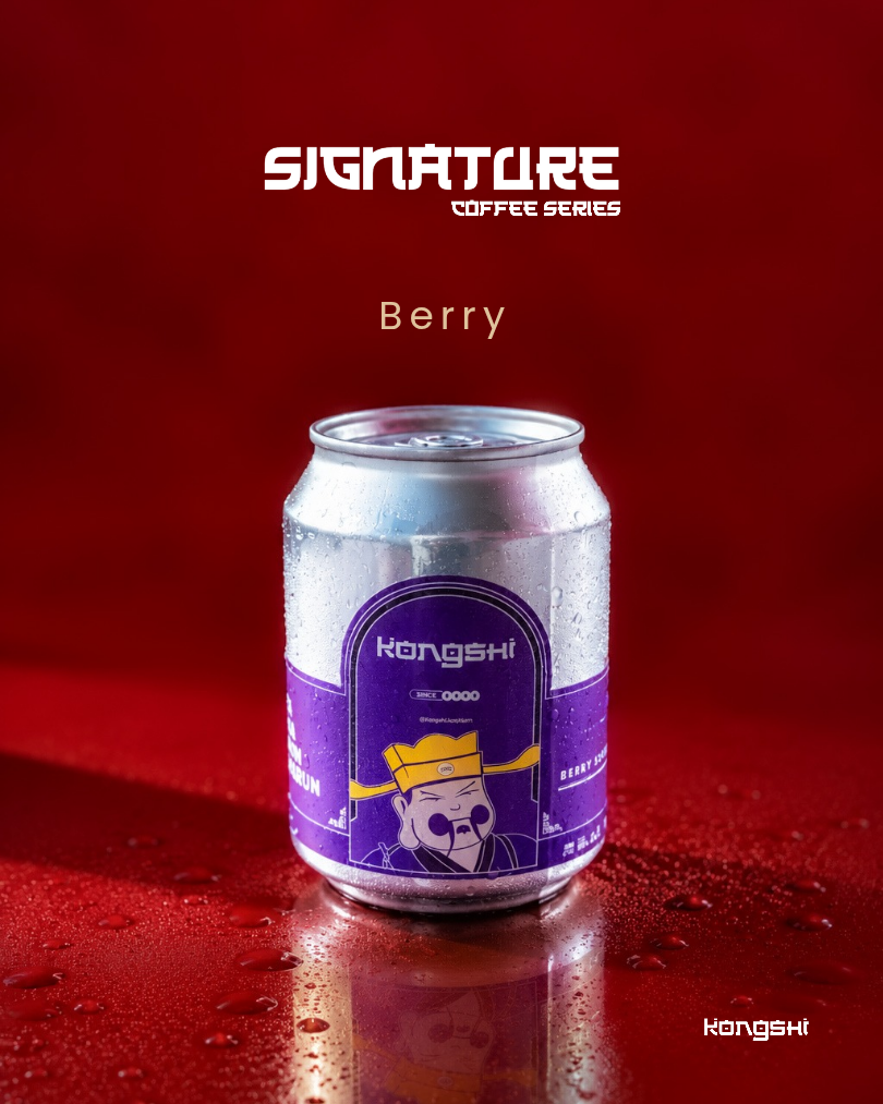 Signature coffe series Kopi susu berry